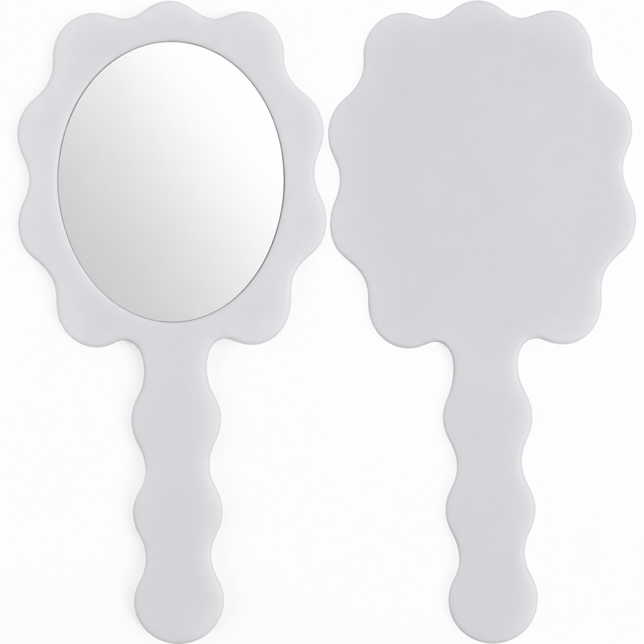 Frente e verso do modelo Vanity em acrílico branco