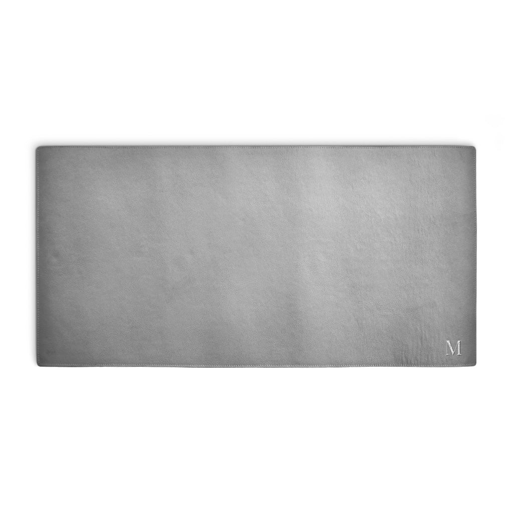 Deskpad de Couro Personalizado — deskpad cinza