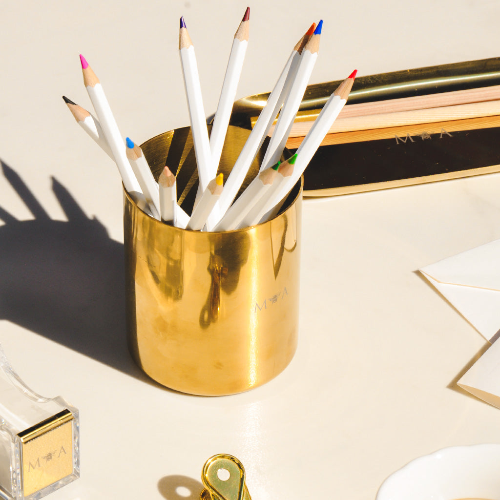Kit Escritório Gold Metal Personalizado