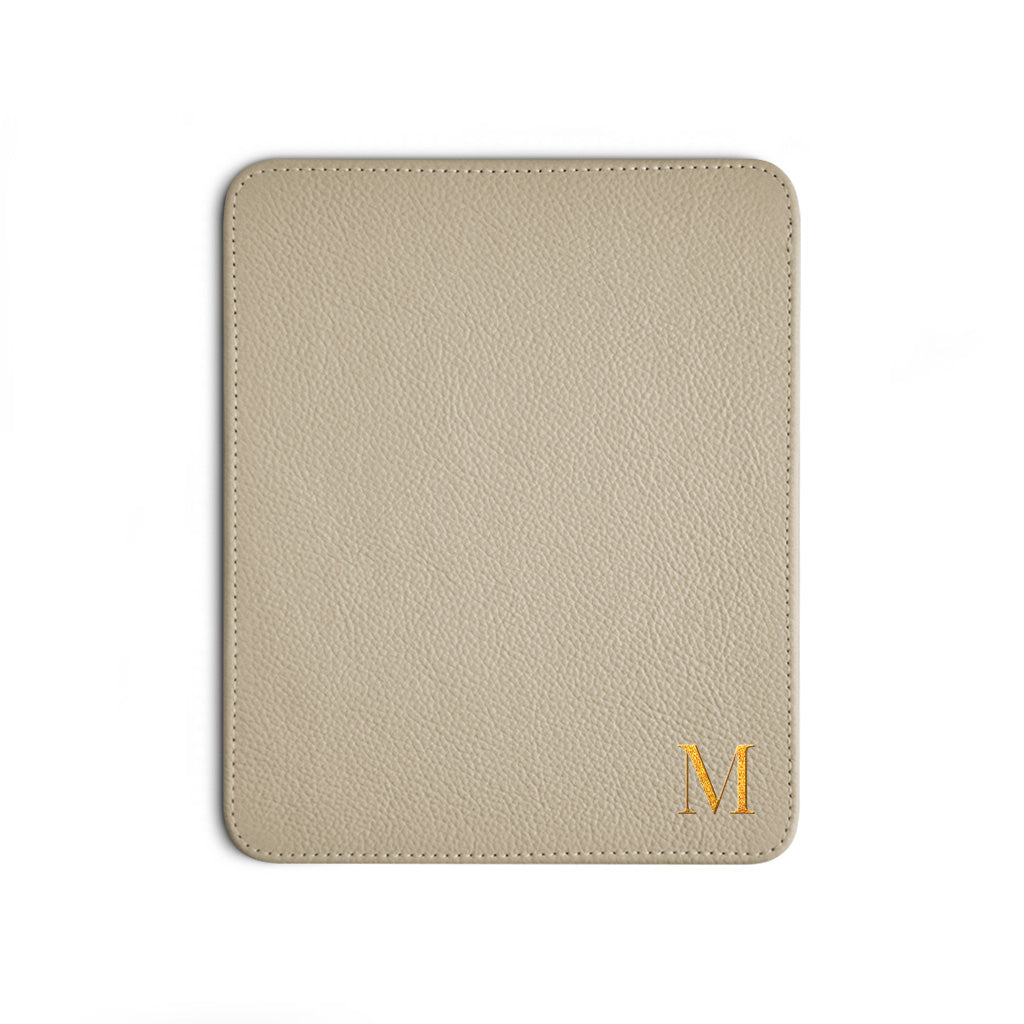 Mousepad de Couro Personalizado — mousepad off white