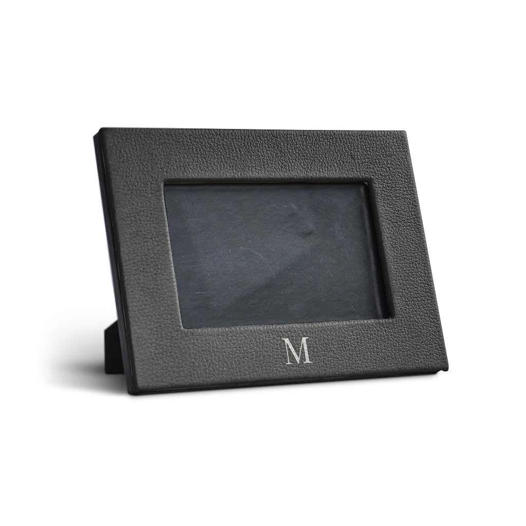 Porta-Retrato de Couro Personalizado — porta retrato preto