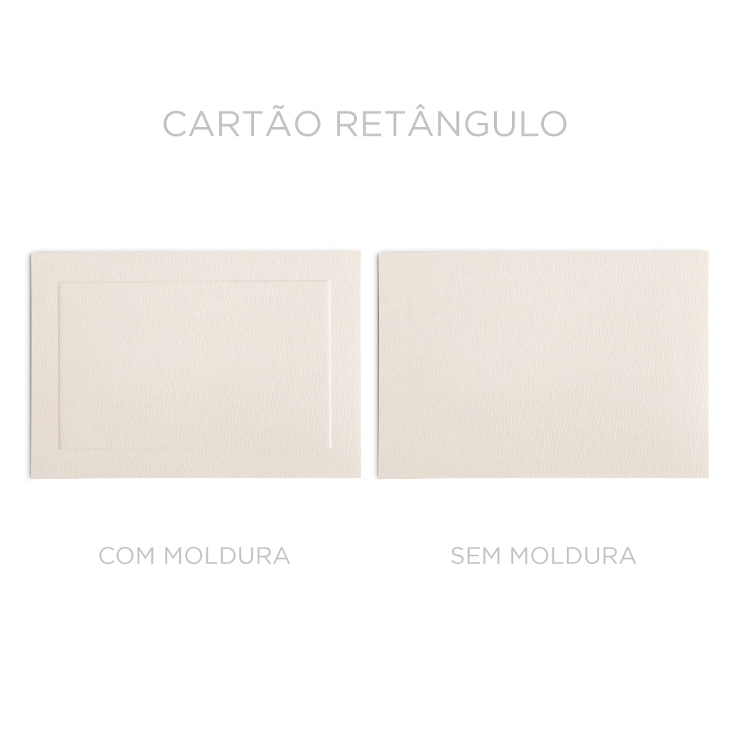 Cartão social clássico retangular com impressão preta