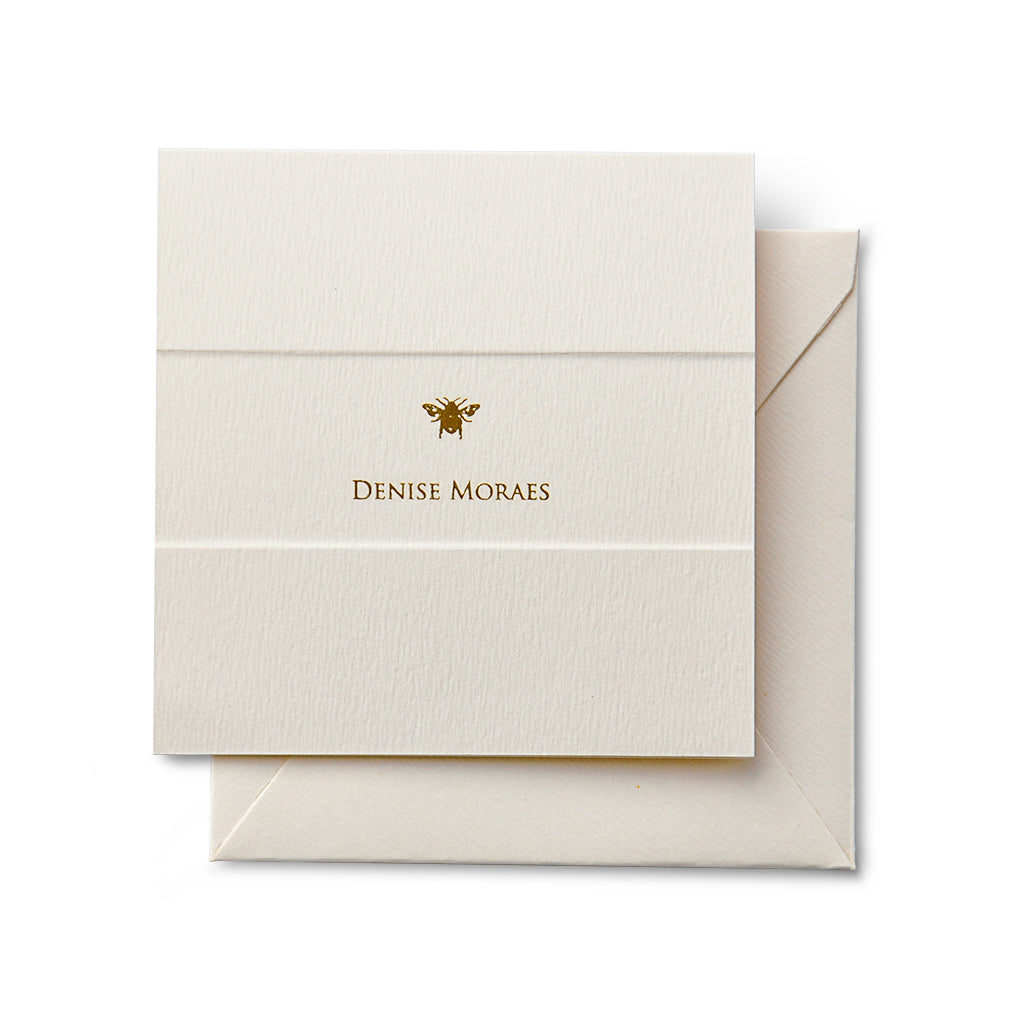 Cartão social personalizado com impressão Metal Print e envelope