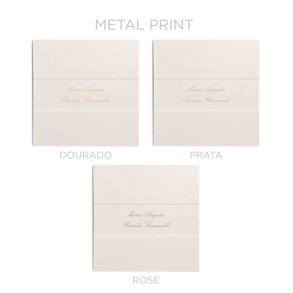 Cores do Metal Print: Gold, Silver e Rose