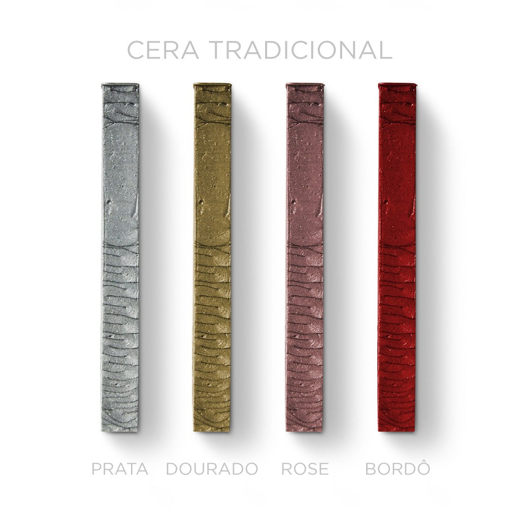 Cores de cera tradicional disponíveis