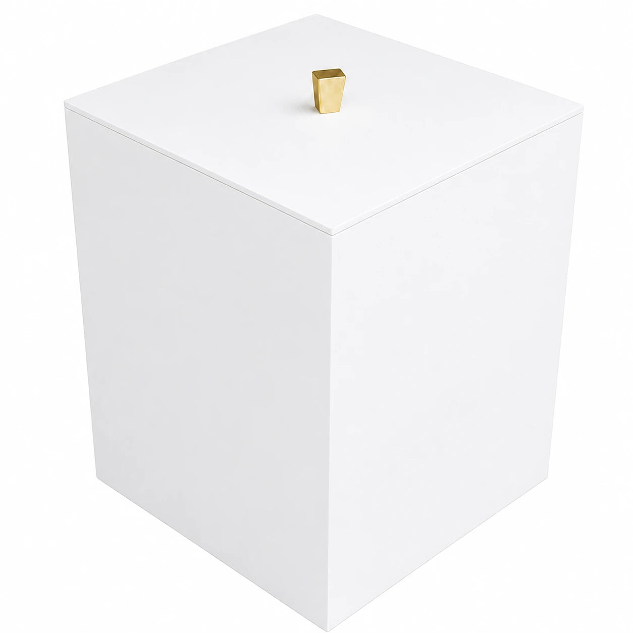 Lixeira de Acrílico Personalizada em acrílico branco